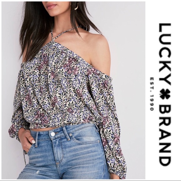 Lucky Brand Tops - 🍀LUCKY BRAND🍀Floral printed cold shoulder top